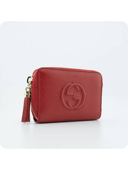 Soho Zipper Tassel Half Wallet Red - GUCCI - BALAAN 2