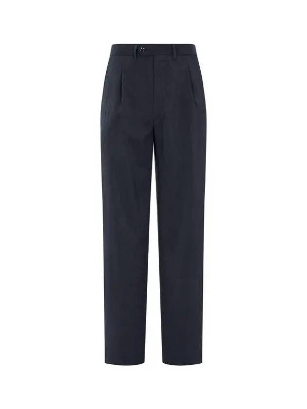 Men s Two Tuck Silk Blend Twill Pants Dark Navy - GIORGIO ARMANI - BALAAN 1