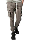 Drawstring Zip Pocket Cargo Cotton Jogger Pants Dust Grey - RICK OWENS - BALAAN 2