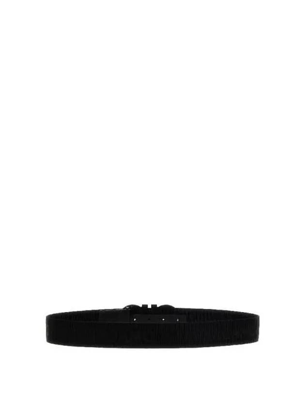 FERRAGAMO Gancini buckle jacquard fabric belt 766098NERO - SALVATORE FERRAGAMO - BALAAN 2