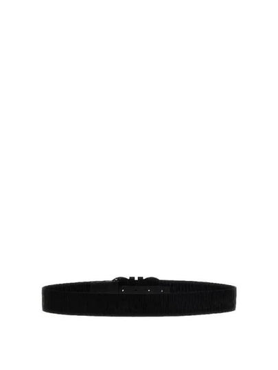 FERRAGAMO Gancini buckle jacquard fabric belt 766098NERO - SALVATORE FERRAGAMO - BALAAN 2