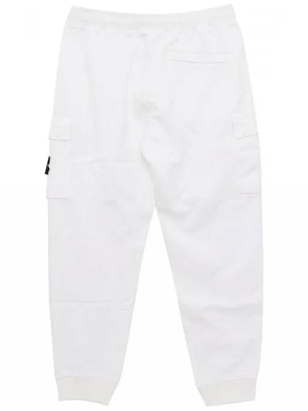 Garment Dyed Cotton Fleece Track Pants Ice - STONE ISLAND - BALAAN 4