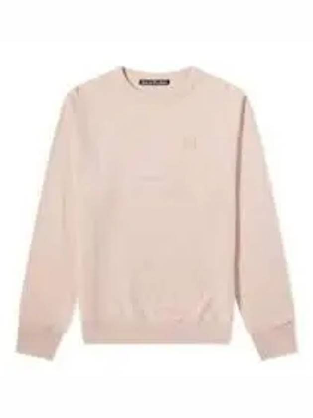 Face Patch Crew Neck Sweatshirt Powder Pink - ACNE STUDIOS - BALAAN 2