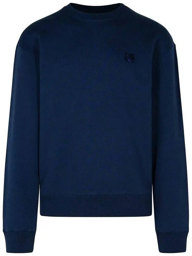 Bold Fox Head Cotton Sweatshirt Ink Blue - MAISON KITSUNE - BALAAN 2