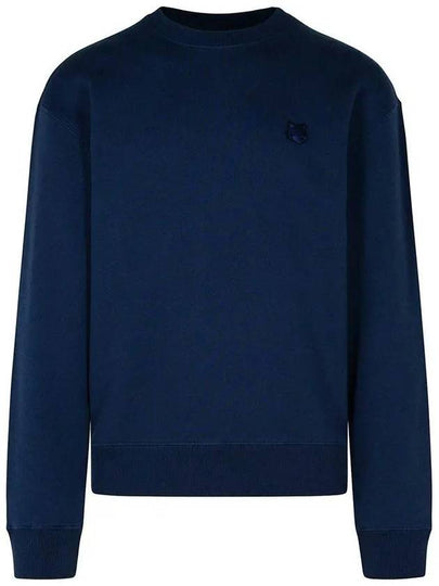 Bold Fox Head Cotton Sweatshirt Ink Blue - MAISON KITSUNE - BALAAN 2