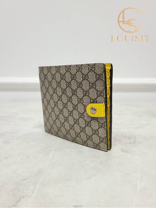 Used luxury goods Lewis It GG Supreme Canvas Seama two tone half wallet - GUCCI - BALAAN 2