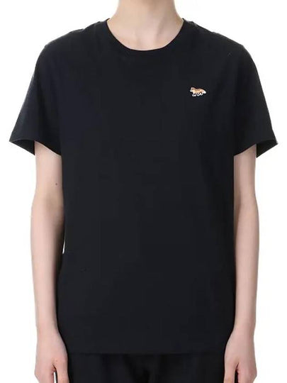 Baby Fox Patch Regular Short Sleeve T-Shirt Black - MAISON KITSUNE - BALAAN 2