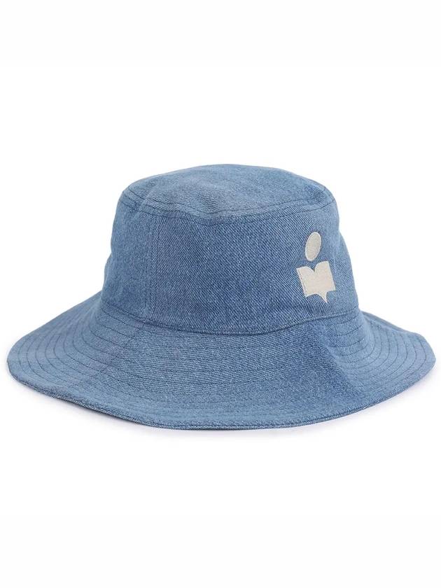 Delya Embroidered Logo Bucket Hat Blue - ISABEL MARANT - BALAAN 5