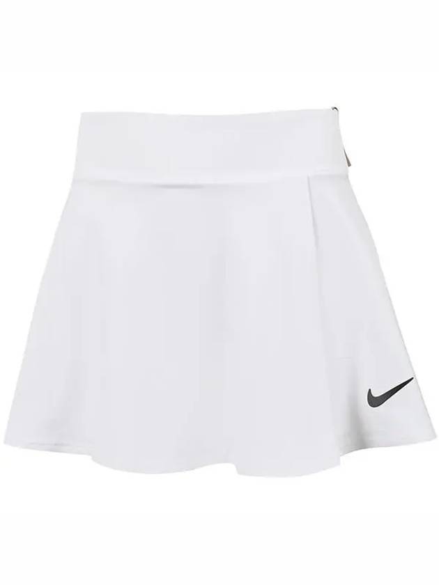 Court Dri Fit Victory A-Line Skirt White - NIKE - BALAAN.