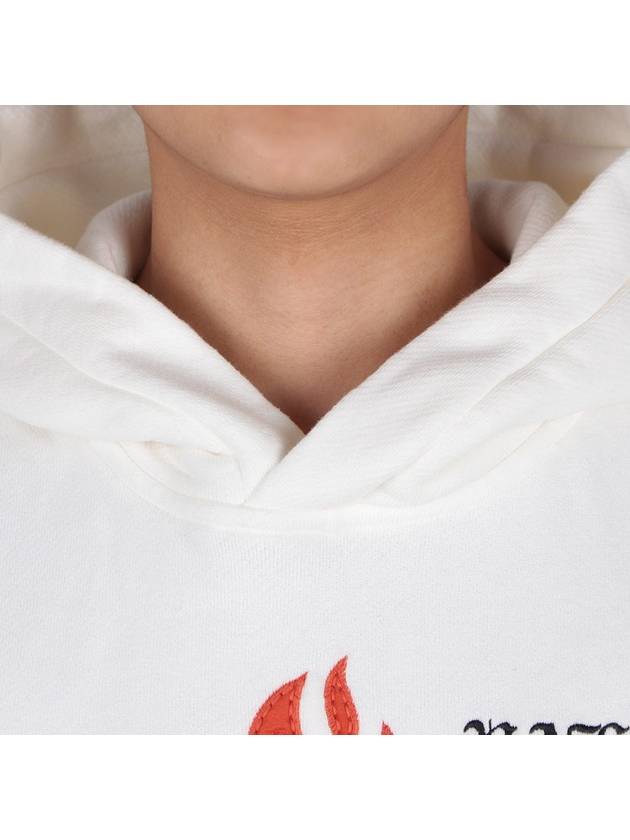 12Th Anniversary Big Burning Head Hoodie White - PALM ANGELS - BALAAN 6