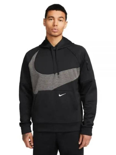 Men's Therma-Fit Pullover Fitness Hoodie Black - NIKE - BALAAN 2