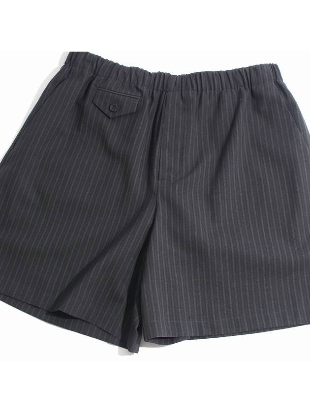 Elastic Waist Striped Bermuda Shorts Black - DIOR - BALAAN 6