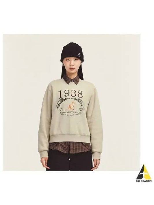 Women s Fleece Laurel Sweat 1770 Beige - KANGOL - BALAAN 1