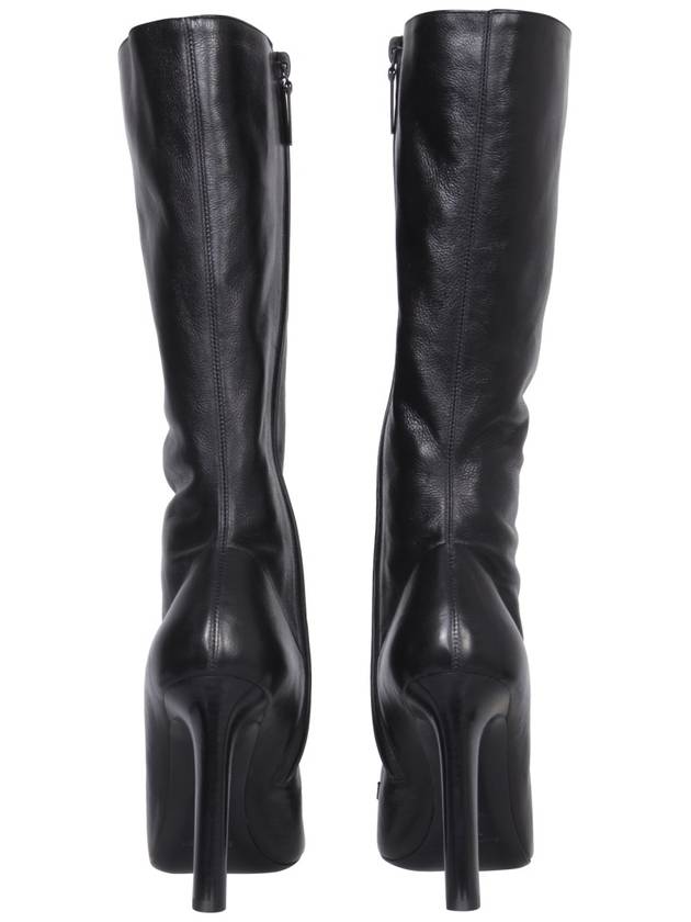 Women's Camden Heel Long Boots Black - SAINT LAURENT - BALAAN 5