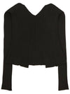 La Maille Pralu Longue Micro Charm Logo Cardigan Black - JACQUEMUS - BALAAN 3