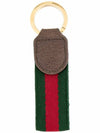 Ophidia Keychain Green And Red Web Stripe - GUCCI - BALAAN 3