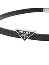 Triangle Logo Saffiano Logo Bracelet Black - PRADA - BALAAN 6