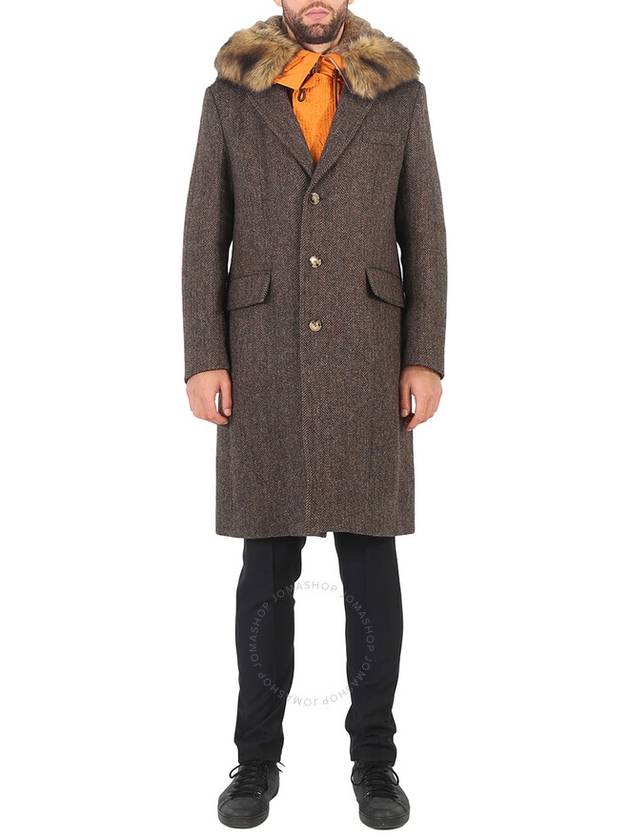 Detachable Hooded Wool Single Coat Gray - BURBERRY - BALAAN 2