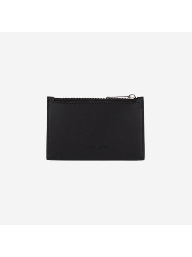 Intrecciato Zipped Card Case Black - BOTTEGA VENETA - BALAAN 3