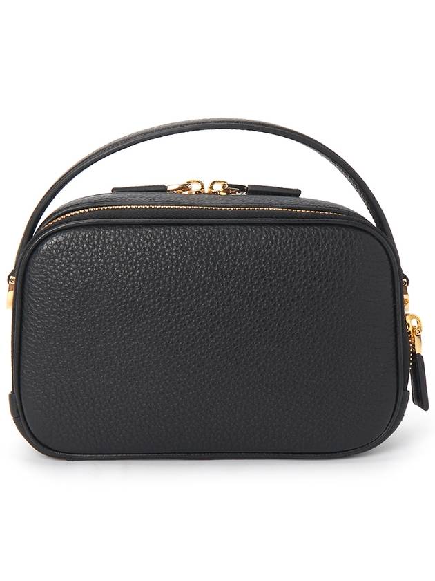 Logo Odette Leather Mini Shoulder Bag Black - PRADA - BALAAN 5