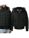 Onyx Scotchtown Bomber Padding Frost Fox Fur Black - MOOSE KNUCKLES - BALAAN 2