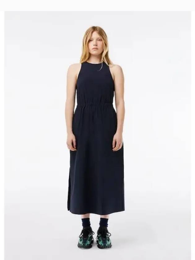 Women s sleeveless woven dress one piece EF6920 54G HD domestic product GQ2N24040354833 - LACOSTE - BALAAN 1