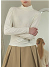 Women's Autumn Tint Turtleneck Long Ivory - MICANE - BALAAN 4