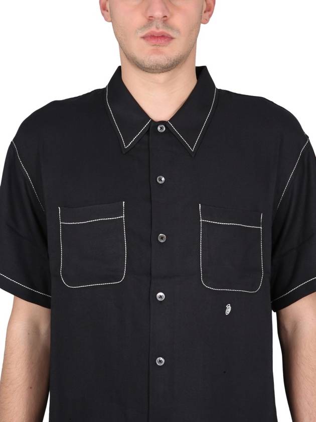 SHIRT WITH CONTRAST STITCHING - STUSSY - BALAAN 4