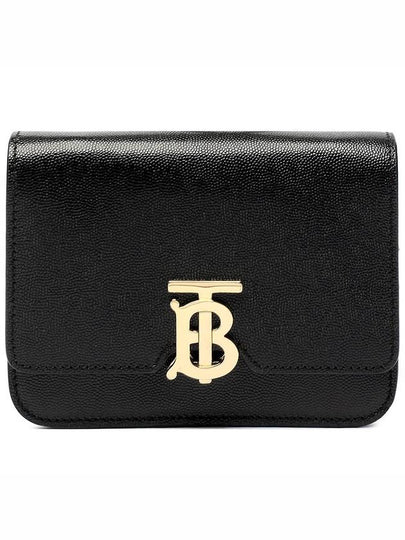 TB Grainy Leather Mini Crossbody Bag Black - BURBERRY - BALAAN 2