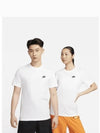 NSW Club French Terry Short Sleeve T-Shirt White - NIKE - BALAAN 2