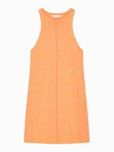 JEANS Women s Orange Crochet Dress J221398 SFX - CALVIN KLEIN - BALAAN 1