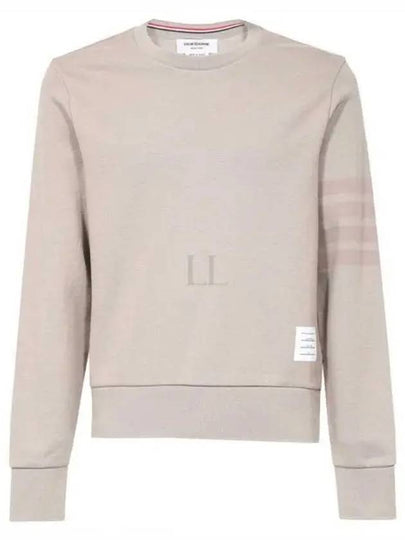 Classic Loopback Tonal 4 Bar Crewneck Knit Top Beige - THOM BROWNE - BALAAN 2