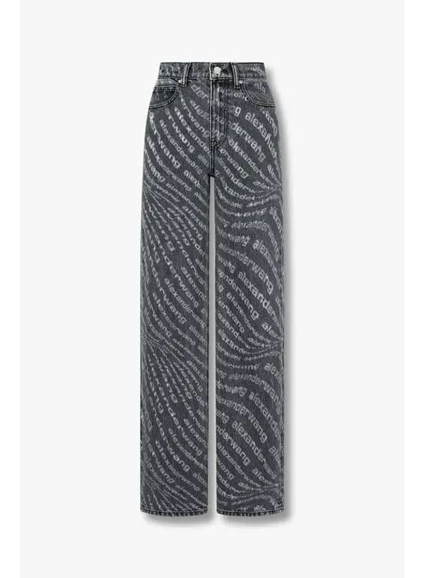 Wave pattern mid rise straight jean gray - ALEXANDER WANG - BALAAN 1