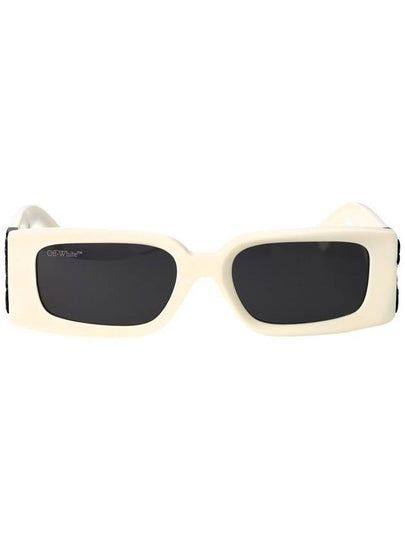 Roman rectangular frame sunglasses OERI098F23PLA0010107 - OFF WHITE - BALAAN 2