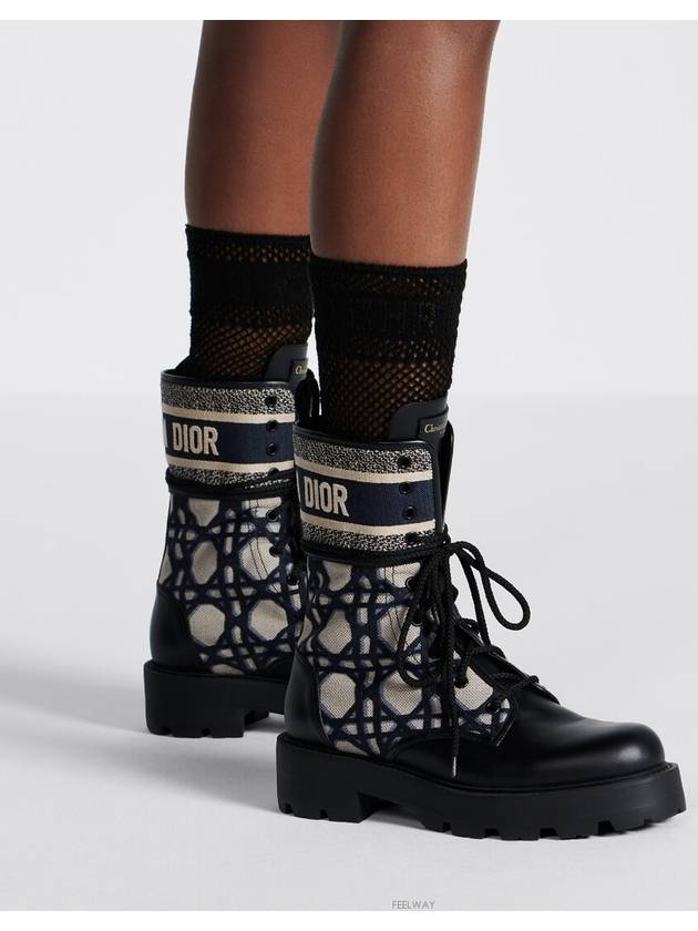 D-Major Calfskin Ankle Long Boot Deep Blue - DIOR - BALAAN 2