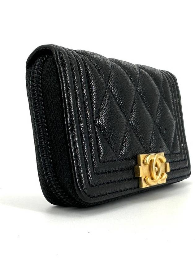 Boy Caviar Gold Card Wallet Zipper Doll - CHANEL - BALAAN 3