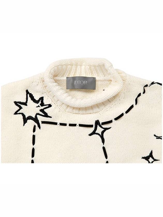 Logo Wool Knit Top White - DIOR - BALAAN 4