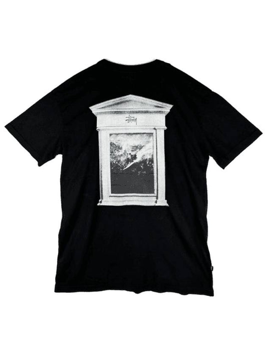 Surf Tomb 50 50 Short Sleeve T-Shirt Black - STUSSY - BALAAN 1