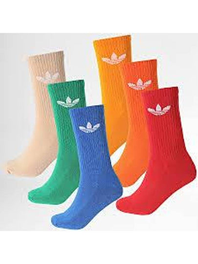 Trefoil Cushion Crew Socks 6 Pack Set Mix Color - ADIDAS - BALAAN 2