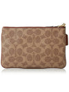 Small Wristlet Colorblock Signature Canvas Cluth Bag Tan - COACH - BALAAN 4