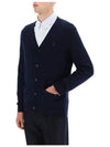 Men's Logo V-neck Wool Cardigan Navy - POLO RALPH LAUREN - BALAAN 6