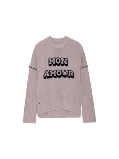 Slogan Intarsia Knit Top Pink - ZADIG & VOLTAIRE - BALAAN 2