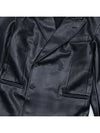 Men's Double Breasted Leather Jacket Black - HOUSE OF SUNNY - BALAAN 5