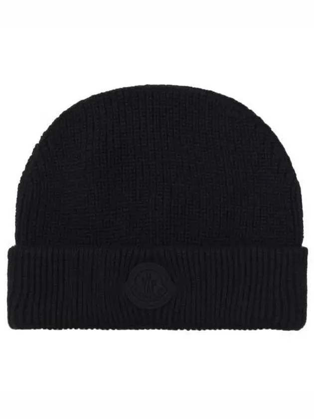 3B00006 M1121 999 Logo Patch Beanie - MONCLER - BALAAN 1