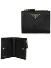 Small Saffiano Half Wallet Black - PRADA - BALAAN 2