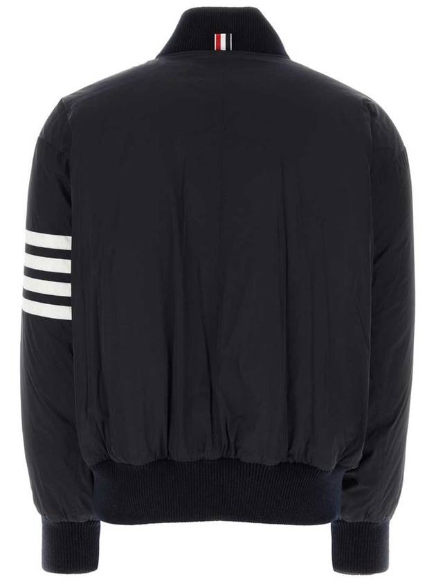 Poly Twill 4-Bar Oversized Knit Down Bomber Jacket Navy - THOM BROWNE - BALAAN 3