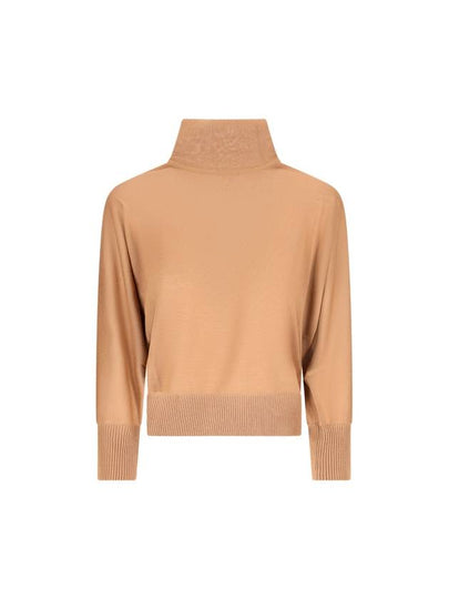 Women's Talea Virgin Wool Turtleneck Brown - MAX MARA - BALAAN 2