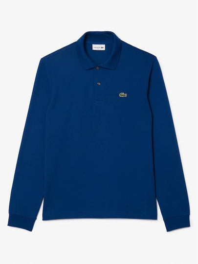 Classic Long Sleeve Polo Shirt Blue - LACOSTE - BALAAN 2