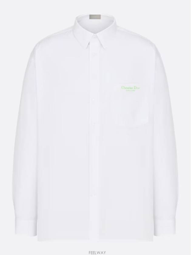 Cotton Long Sleeve Shirt White - DIOR - BALAAN 6