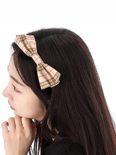 Check Ribbon Hairband Plush - BURBERRY - BALAAN 2